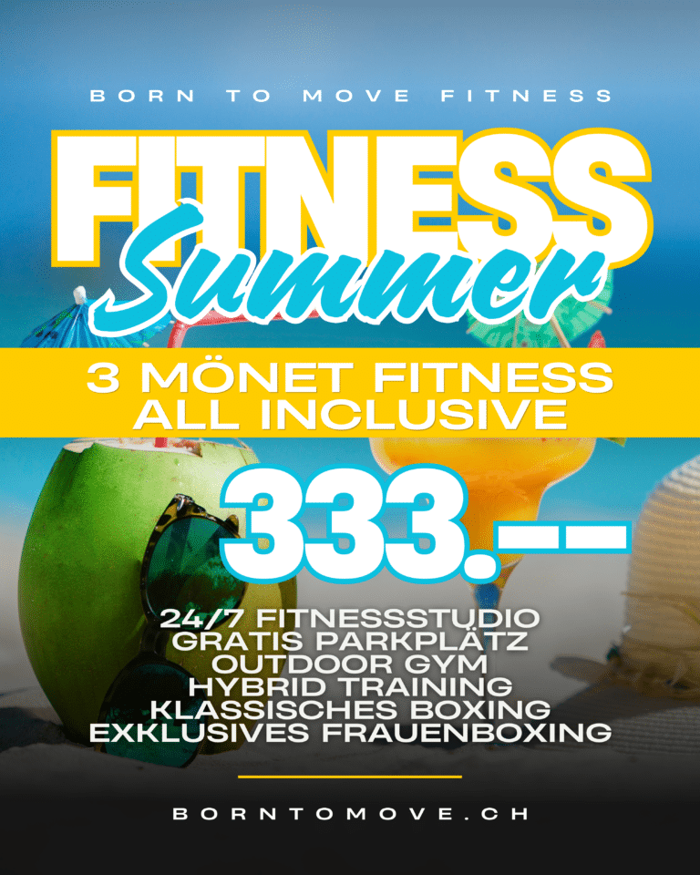 Born To Move Fitness Rümlang Fitness Summer Aktion Angebot Training Hyrox Krafttraining Gewichte