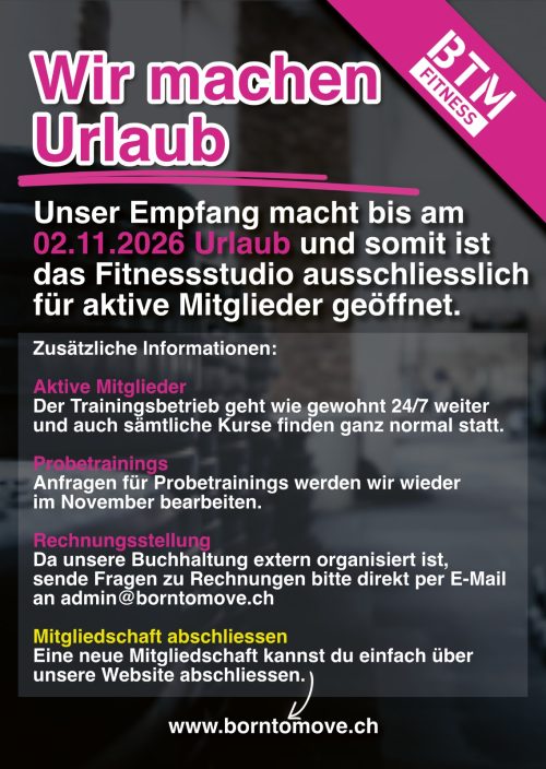 wir machen urlaub born to move fitness insta